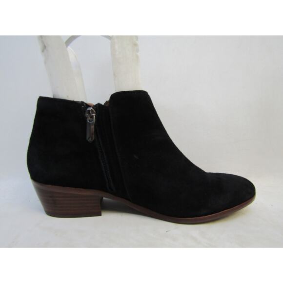 Sam Edelman Womens Size 9 M Black Suede Zip Ankle Fashion Boots Bootie - Picture 4 of 11